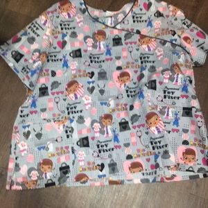 Doc Mcstuffens Scrub top, size 4XL